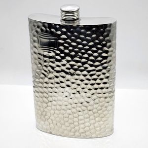 Vintage English Pewter Hip Flask